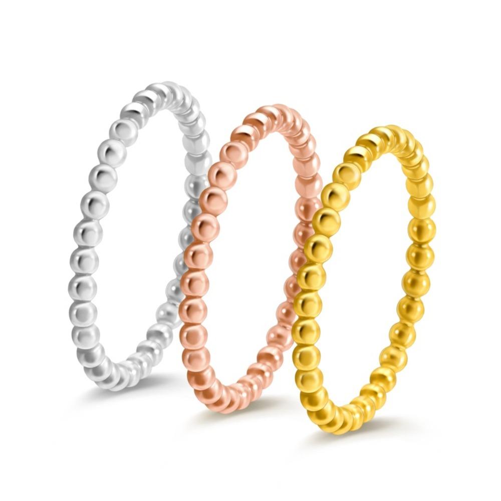 Stainless Steel Rose Gold Knuckle Ring Simple Finger Ring Jewelry for Women Men Fashion Accessories