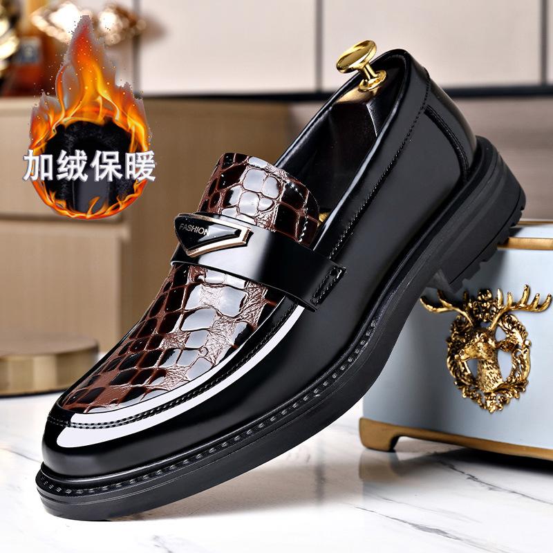 

Diluo shark осень новые модные брендовые мужские туфли кожаные универсальные с круглым носком деловые платья повседневные черные кожаные туфли мужские 44 темно-коричневого