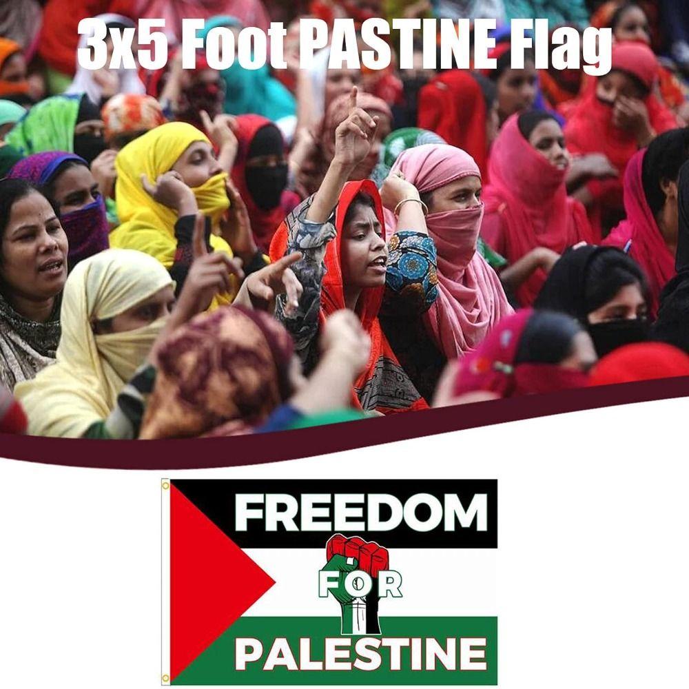 

90*150cm Palestine Flag Polyester I Stand with Palestine Outdoor Decoration