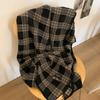 Retro Plaid Tassel Scarf for Women Winter New High End Imitation Cashmere Scarf To Keep Warm and Thickened To Prevent Cold Tide