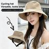 Adjustable Windproof Sun Hat For Men Women Uv Protection Wide Brim Fisherman Cap Breathable Outdoor Cycling Beach 1Pc
