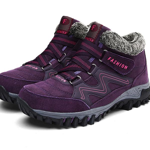 Winter Walking Shoes with Velvet Warmth Outdoor Shoes Women's Shoes Thickened Elderly Sports Shoes Cotton Shoes Men and Women