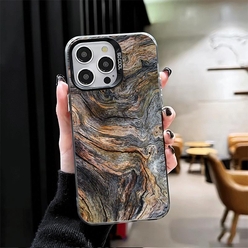 Vintage Wood Grain Pattern Soft Phone Case for iPhone 15 16 17 Pro Max 17Air 16E 14 Plus 13 12 Mini Shockproof Cover Back Shell