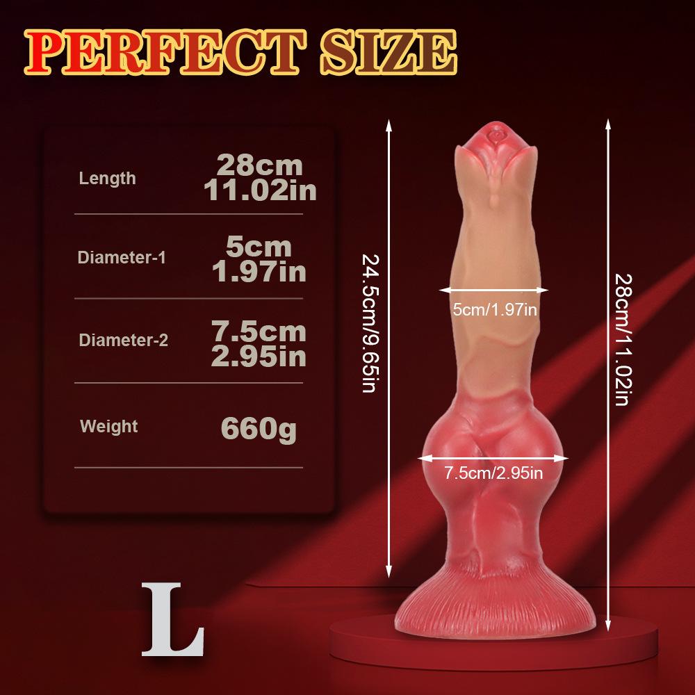 Super Soft Silicone Animal Penis Dildo - Body-Safe Anal Plug for Women & Men, Realistic Adult Sex Toy