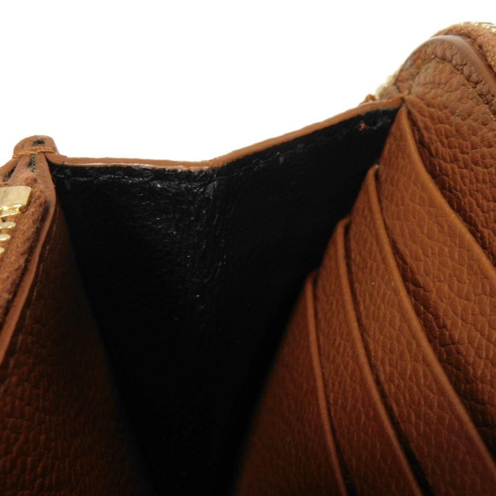 Used YSL Full Zip Wallet 9921 414680 B680J 6309 7940 Calfskin Brown Zip Around Logo Foil Stamp Brick Unisex from Japan