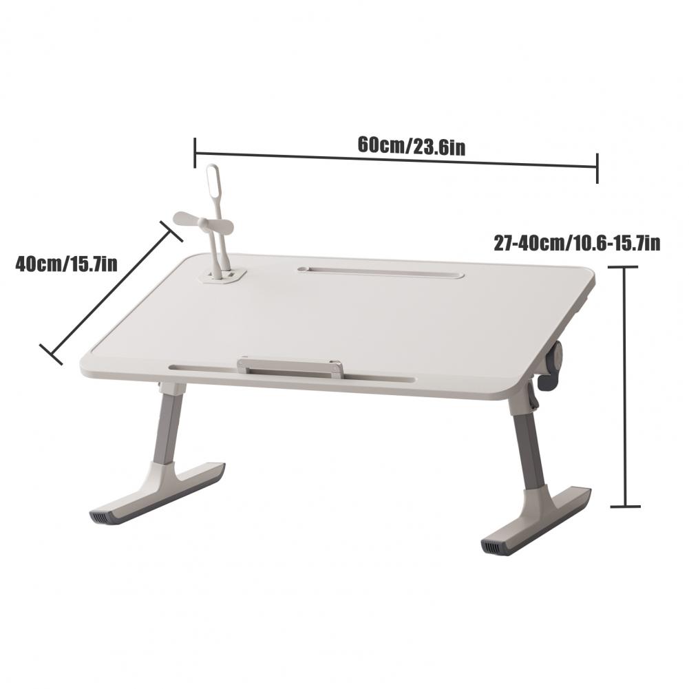 Laptop-Bett-Tablett, Höhen- und Winkelverstellbarer Laptop-Bettständer, Tragbarer Schoßtisch mit klappbaren Beinen für Sofa Couch