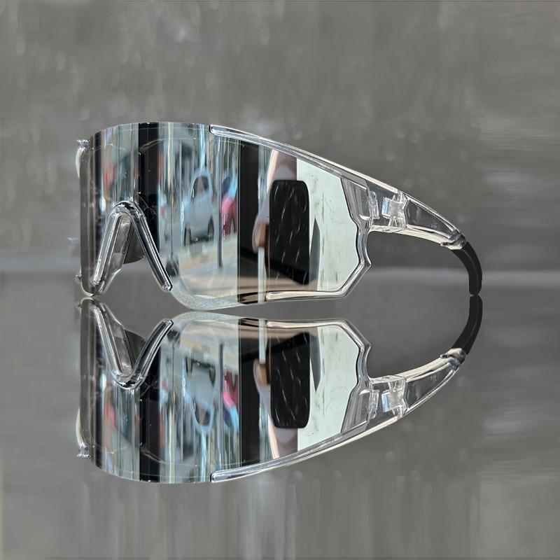 1 Pair of Fashionable Men's and Women's Glasses Transparent PC Frame Colored Lenses Lightweight Glasses