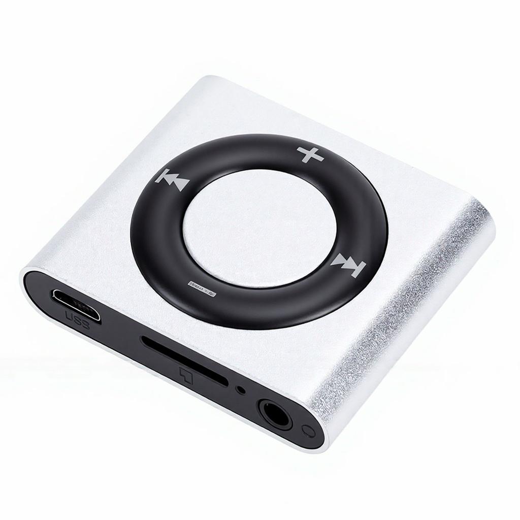 MP3 Player Portable Music Player with HiFi Sound Built in HD Speaker Aluminum Alloy Rechargeable Support Earphone with