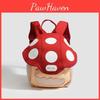 Shaped Backpack Mushroom Printed Schoolbag Leather Material Bag Kids Gift