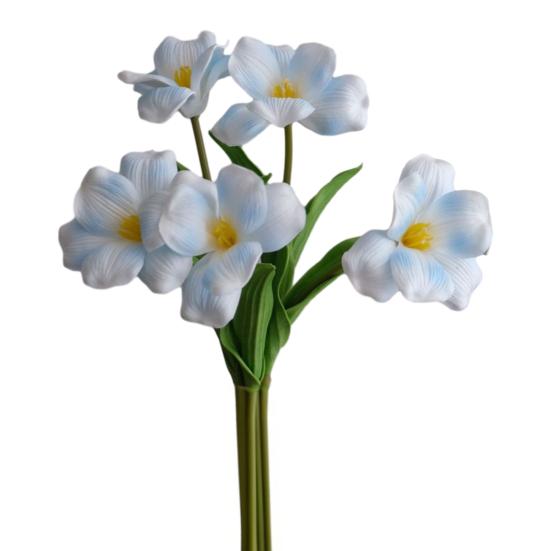 5 Pcs Real Touch Artificial Flower Faux Full Bloom PU Tulip Bouquet with Long Stem for Mother's Day Spring Wedding Centerpiece Floral Arrangement