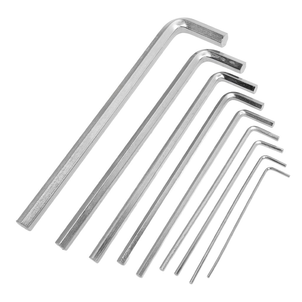 9Pcs Hex Key Wrench Set Long Arm High Carbon Steel Metric Hex Wrench Set with T Handle