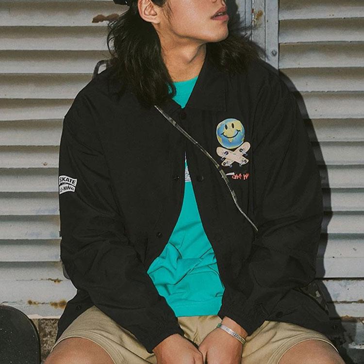 Li-Ning X Og Slick Co-Branded Printed Single-Breasted Long-Sleeve Loose Jacket Men Jacket Black AFDS283-2