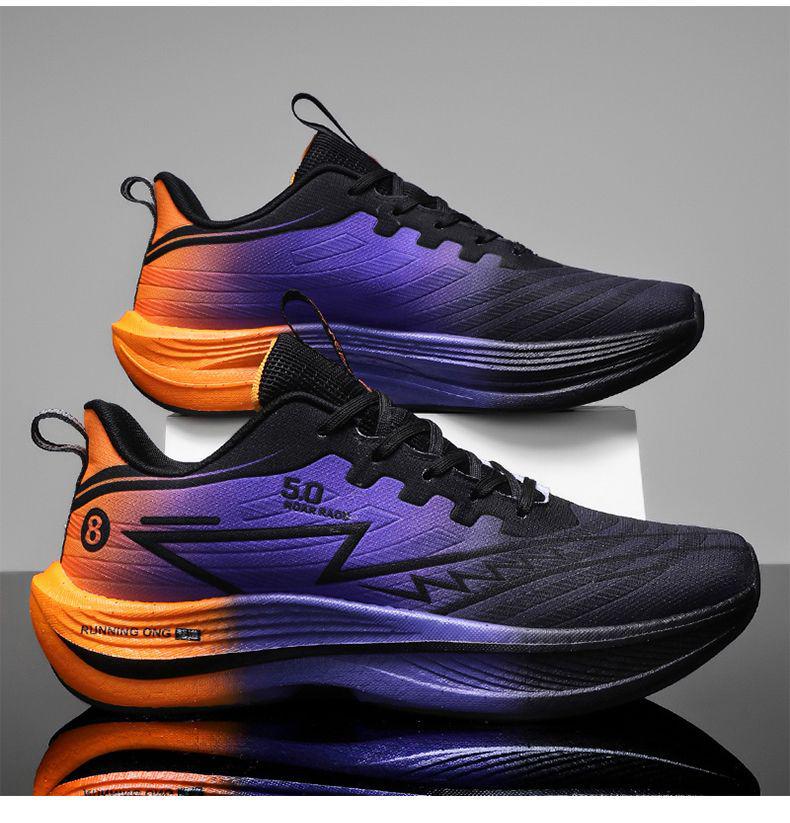 Ultralight Shock-Absorbing Carbon Plate Sneakers for Teens - Soft Sole Marathon Running Shoes for Big Kids