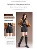 Plus Size Women's High Waist A-Line Woolen Shorts - Autumn & Winter, Loose Wide Leg, Bootcut, Slimming Fit