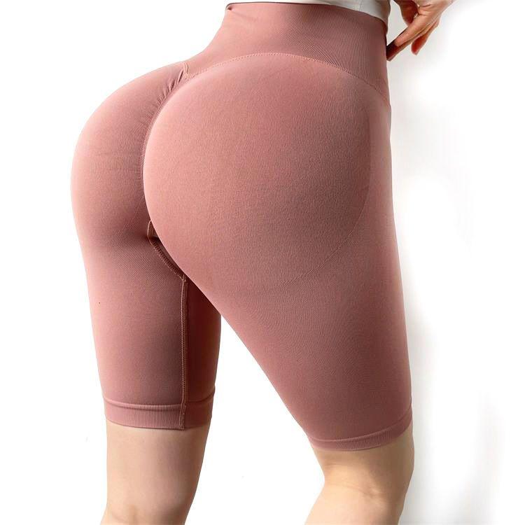 High Waist Hip Lifting Running Fitness Pants Women'S Peach Hip Yoga Outer Wear Full Shorts