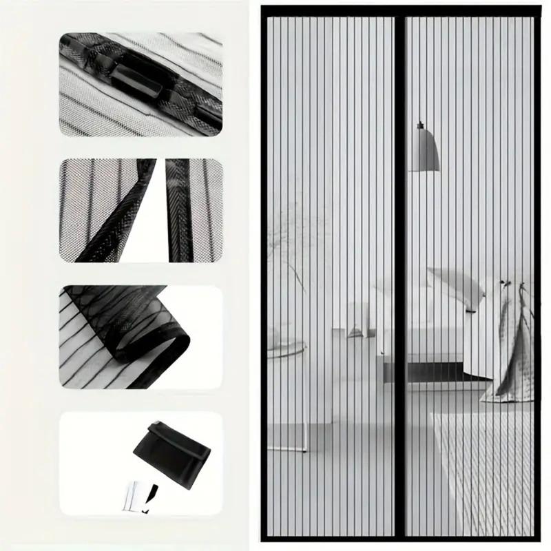 Automatic Closing Magnetic Mosquito Net Curtain - Anti-Fly Mesh Screen for Doors and Windows, Ideal for Kitchen/Living Room
