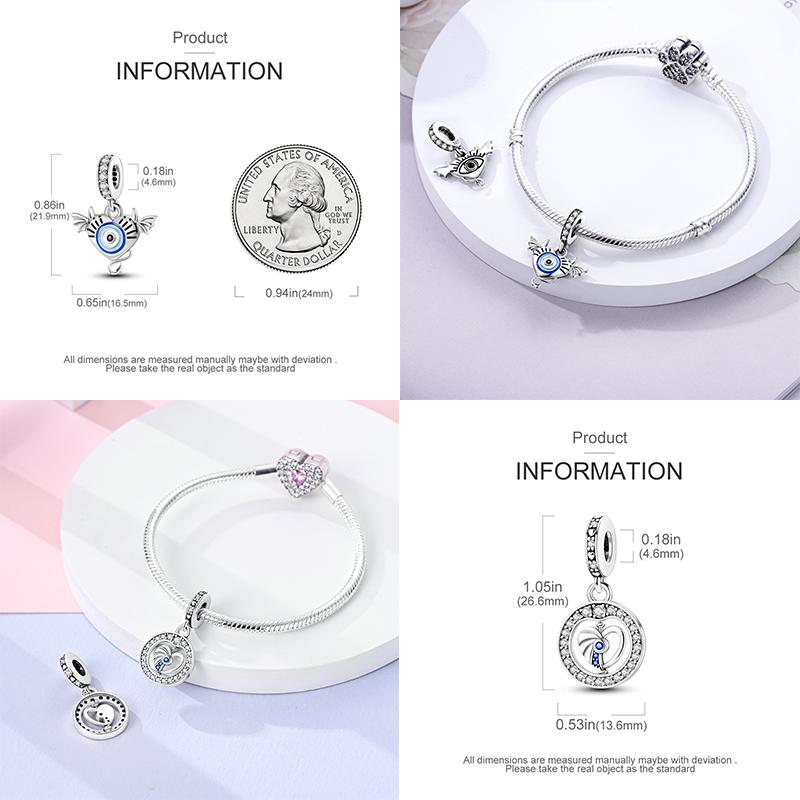 Newcopper Sparkling Zircon Devil'S Eye Horus' Eye Best Wishes Lucky Charms Beads Fit Pan Original Bracelets Diy Jewelry