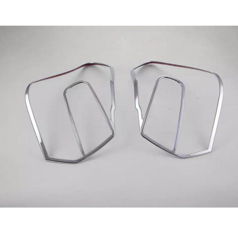 Car Detector ABS Chrome Cover Trim Back Tail Rear Light Lamp Frame Eyebrow 2PCs For Subaru XV 2012 2013 2014 2015 2016 2017