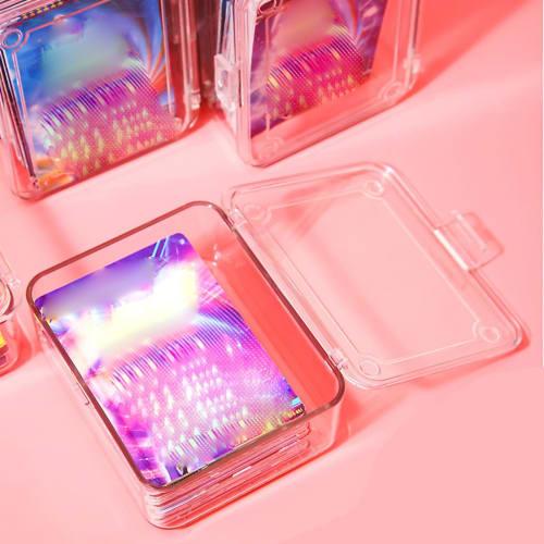 Card Storage Box, Trading Card Storage Box - Trading Card Storage Box Business Card Organizer, Transparent Card Game Card Case, Card Deck Case, Kids P