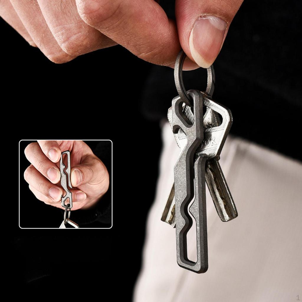 Flaschenöffner Outdoor Multitool Kompakt Multifunktion Titanlegierung Utility Gadget Schlüsselanhänger