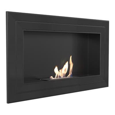 Wall Mounted Bioethanol Fireplace JULIET 1100 TÜV Black