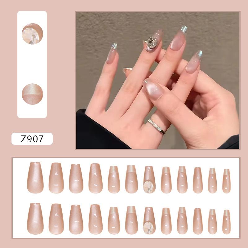 

Кошачий глаз для дизайна ногтей, французский накладной ноготь, съемный круглый фрезер для ногтей, накладное сверло для дизайна ногтей, 24 шт.