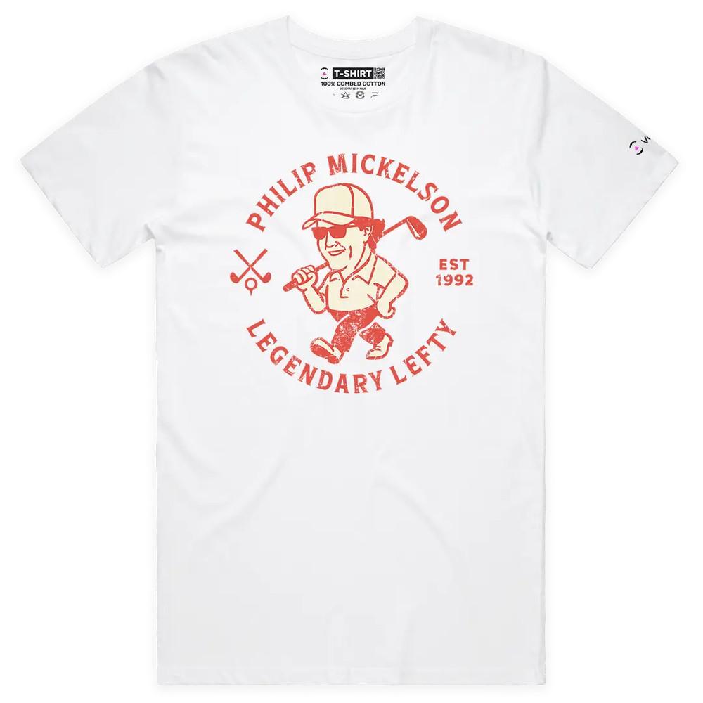 VOICEART Mickelson Legendary Lefty Sports Premium Graphic T-Shirt for Golf Fans M