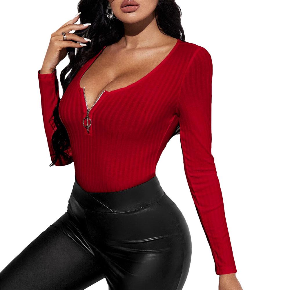 Cross-Border Women's European & American Sexy Autumn/Winter Slimming Jumpsuit