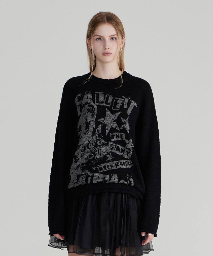 FALLETT Rock Band Knit Ivory