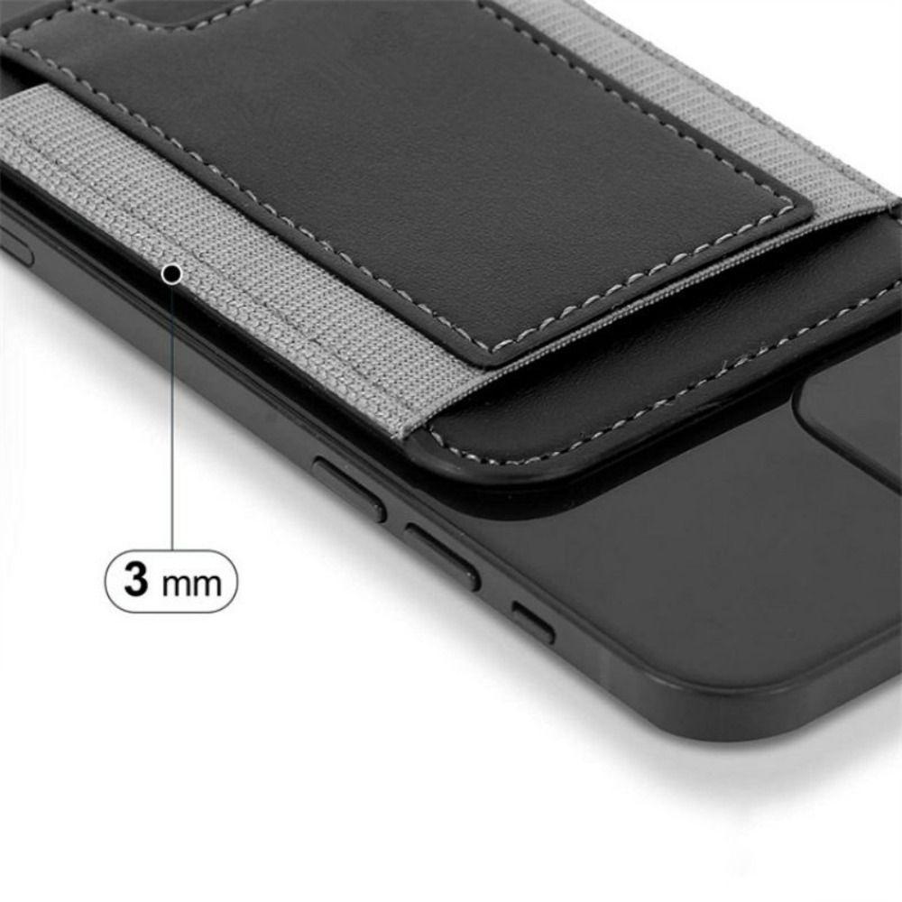 Porta-cartões elástico de couro magnético elástico Porta-cartões elástico de couro Slot Capas para telefone