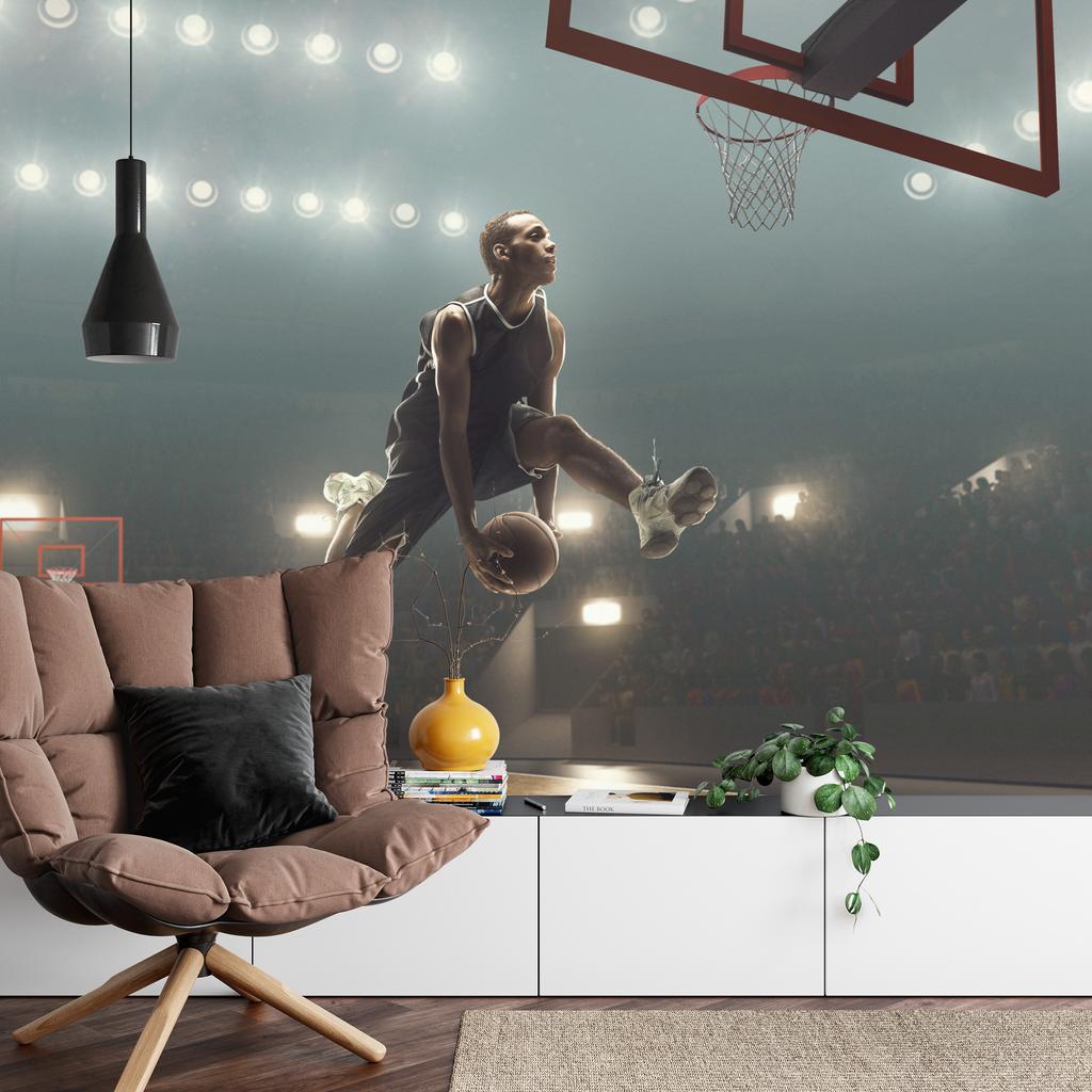 Photomural Basketball Player In The Air Self-Adhesive Mural 368x254