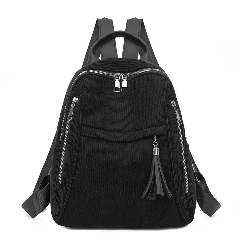 

Women s backpack new simple retro leisure travel multi-functional large-capacity shoulder messenger bag чёрный