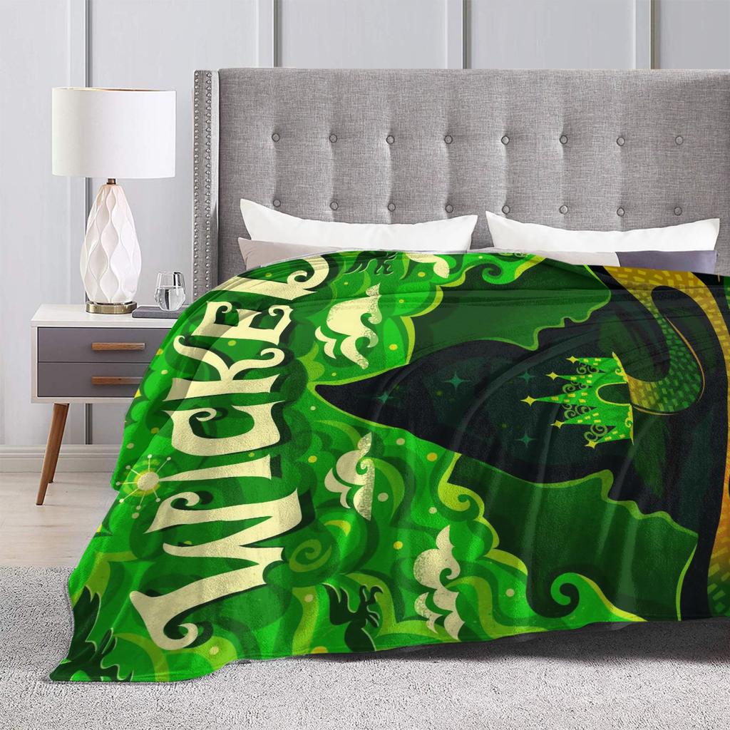Wicked Musical Super Warm Blanket  Kids Plush Throw Blanket Comfortable Outdoor Flannel Bedspread Sofa Bed Cover
