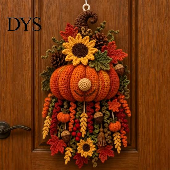 Feiertags-Türhänger DIY Saisonales Häkel-Hänger-Set, 3D-Wichtel Gestrickte Hängedekoration Projekte Basteln, Handgefertigtes Ornament für Anfänger