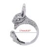 Anello Gotico Punk con Coniglio Forma di Coniglio Anelli a Dita Aperte Anelli Regolabili per Dita