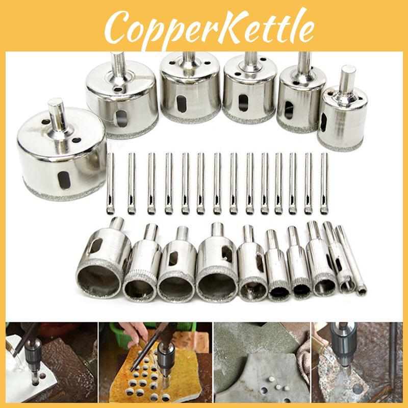 High-quality 30pcs Diamond Coated Hole Saw Set For Effortless Glass Drilling