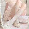Small Summer Thin Calf Socks Hole Calf Bow Lace Cute Ballet Lolita Princess Stacked Socks
