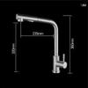 Kitchen Sink Faucet Black Pull Out Flexible 2 Modes Stream & Sprayer Nozzle Faucets Stainless Steel Hot Cold Wate Mixer Tap Deck