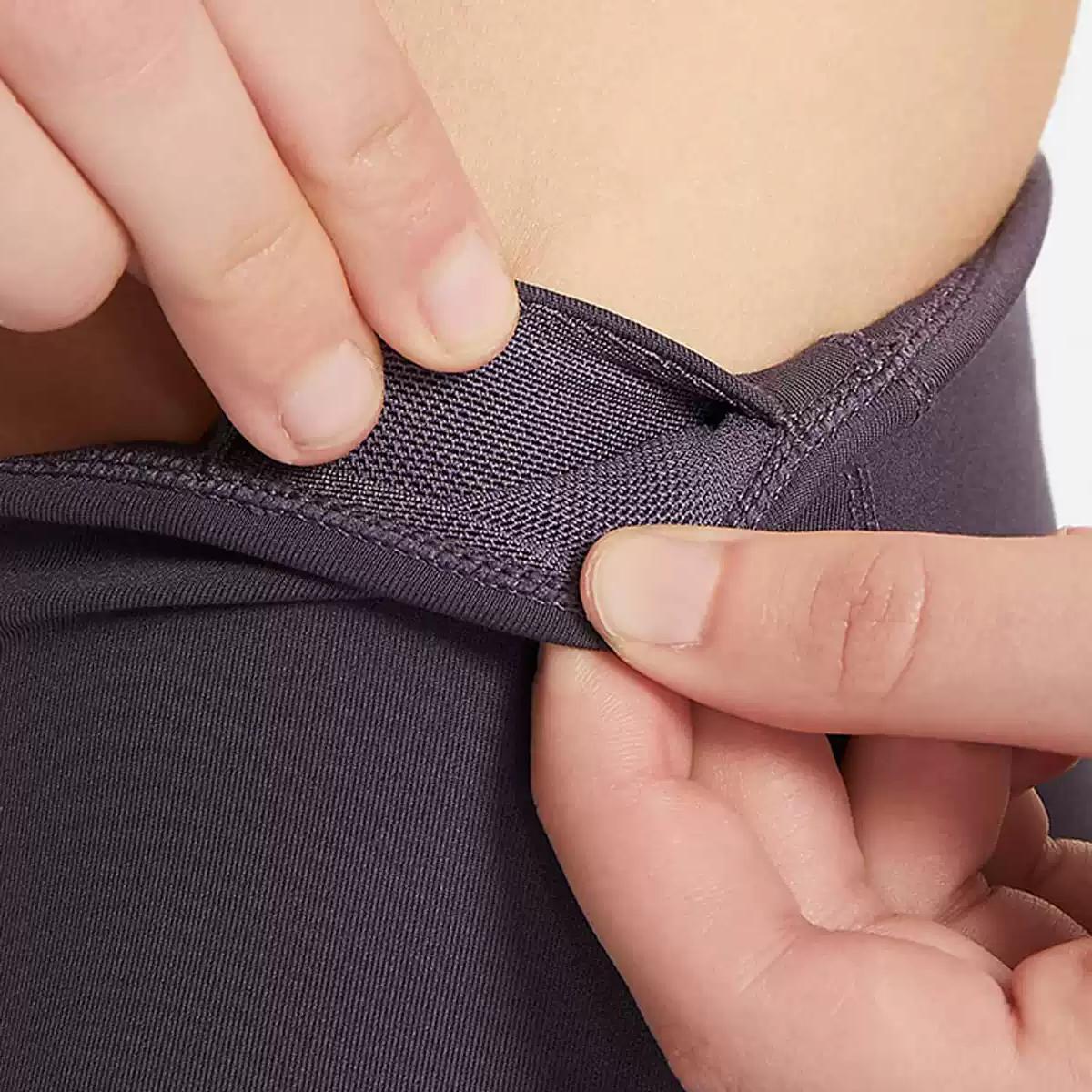 Nike Однотонные обтягивающие спортивные эластичные брюки женские низы фиолетовые — фото 5