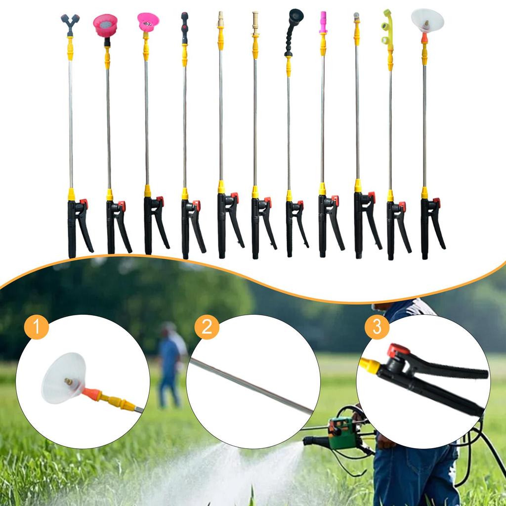 Retractable Spraying Rod Stainless Steel Adjustable Garden Sprayer Wand Watering Tool for Outdoor Plants Cleaning