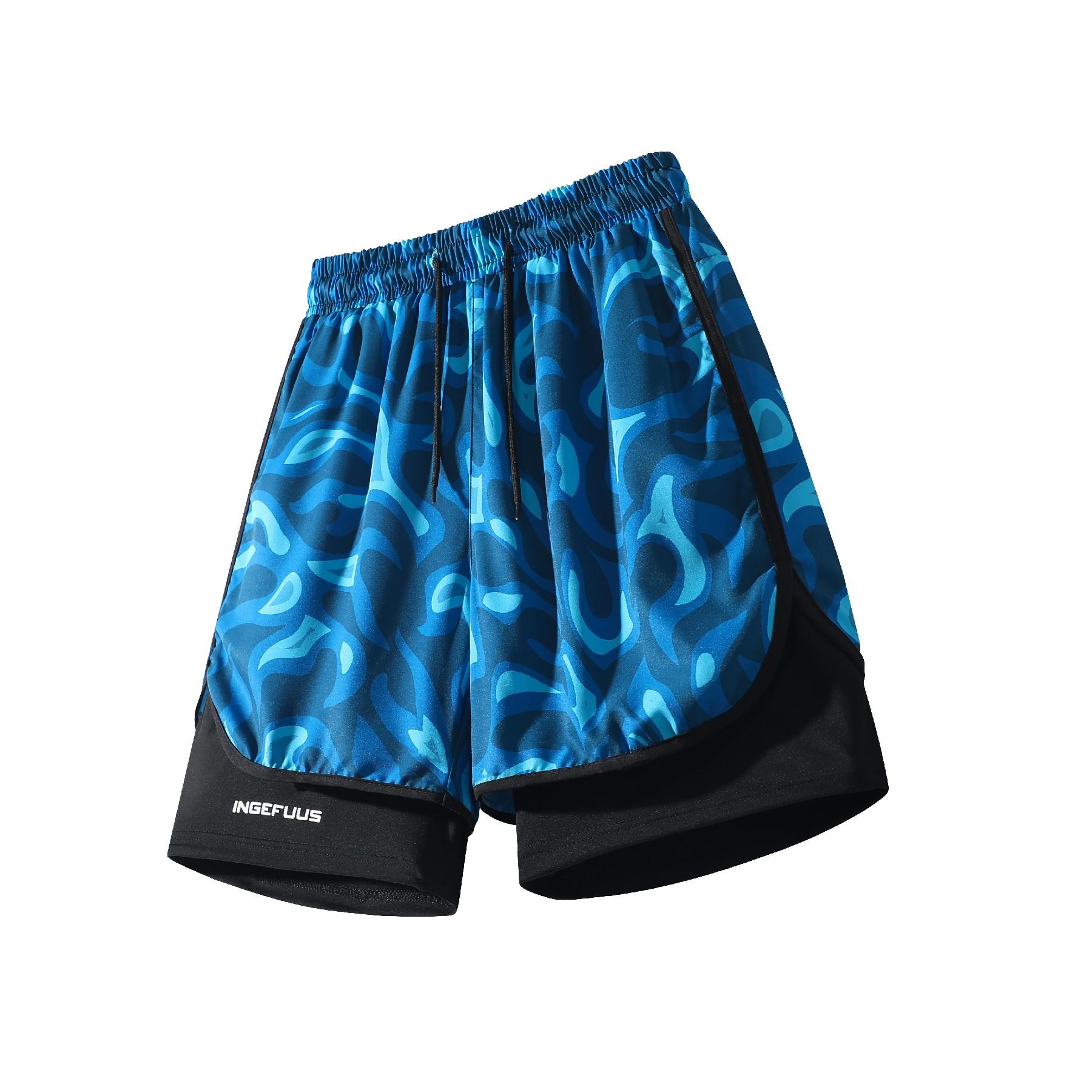 

Summer Lightweight Breathable Basketball Pants, Men s Beach Pants, Men s Sports Pants, Men s Shorts, Men s Anti Stripping Running and Fitness Pants XXL синий