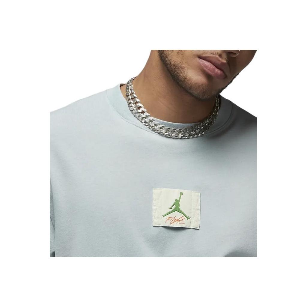 Jordan Titan Collaboration Logo Patch Graphic Print Short Sleeve T-Shirt Men Tops Deep-Ocean-Blue DV7030-363