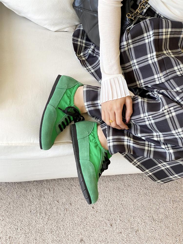 Mixed Color All Match Women Sneakers Flat Heel Walking Shoes Casual Trainers Female Runway Daily Sport Shoes For Girls