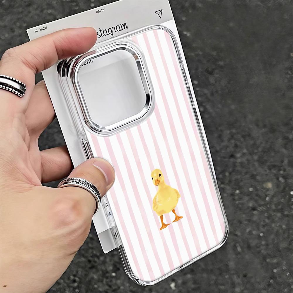 Vertical Duckling Phone Case For Iphone 13 12 11 17 16 15 Pro Max 14 Plus 17Air 17E 16E Coque Phone Cover Lightweight Fundas