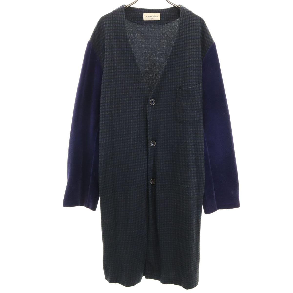 

masterkey Made in Japan Wool Blend V neck cardigan 1 Navy system Men s Used