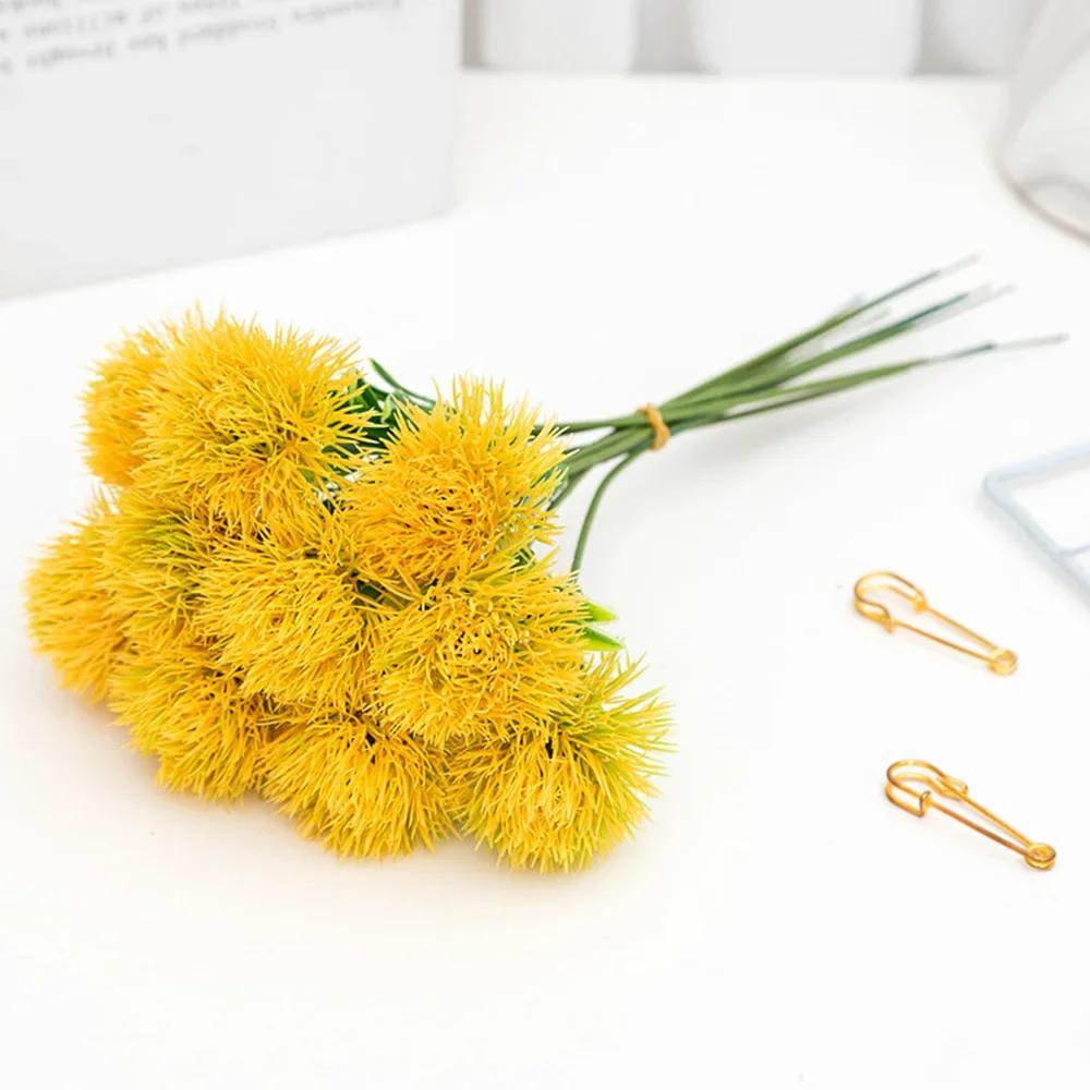 10/5Pcs Dandelion Artificial Flowers Plants Bouquet Plastic Fake Flower for Home Wedding Table Decoration DIY Floral Arrangement