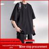 Men's Hong Kong Style Heavyweight Waffle T-shirt and Five-Point Pants Casual Sportswear Set