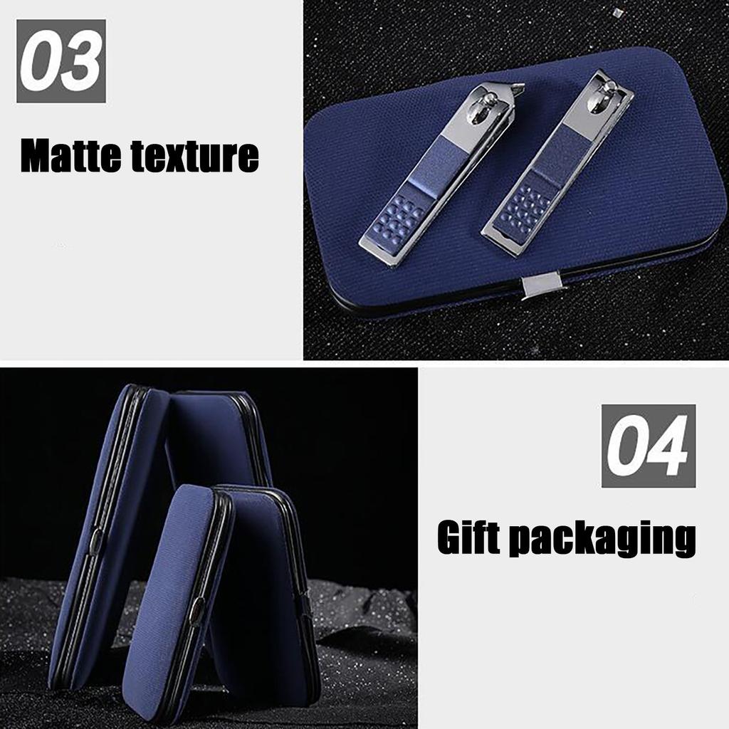 Blue Stainless Steel Nail Clippers Combination Pedicure Nail Clippers Gift Box