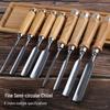 Woodworking Tool Set: Flat, Half-Round, Round Chisels, Steel Chisel Knife, Scraper, Carving & Engraving Knives