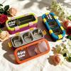 Stainless Steel Bento Box With Divided Compartments For Office And School Use